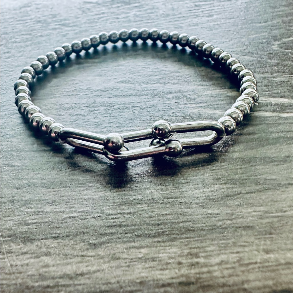 Hardwear Style Stretch Beaded Bracelet